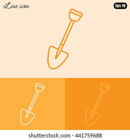 Line icon- shovel