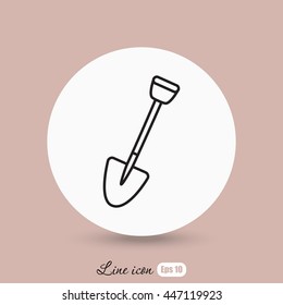 Line icon- shovel