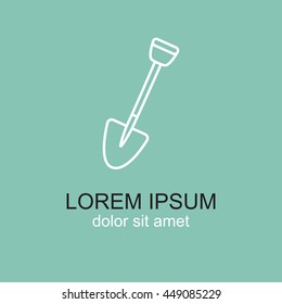 Line icon- shovel