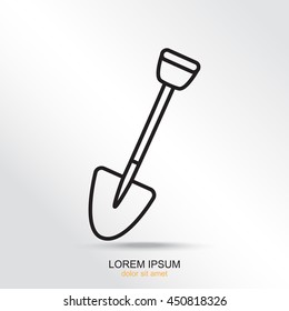 Line icon- shovel