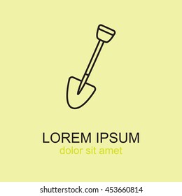Line icon- shovel