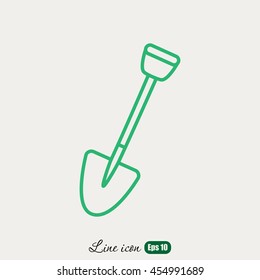 Line icon- shovel