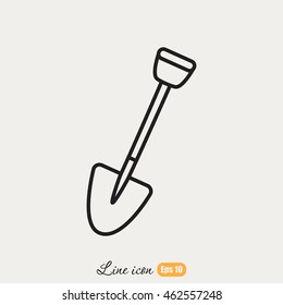 Line icon- shovel