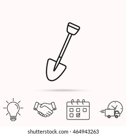 Line icon- shovel