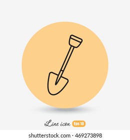 Line icon- shovel