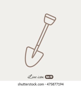 Line icon- shovel