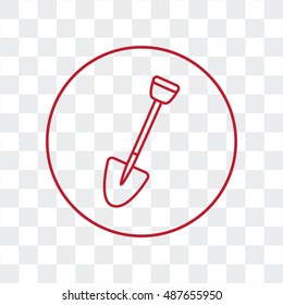 Line icon- shovel