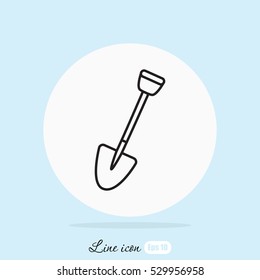 Line icon- shovel