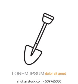 Line icon- shovel