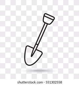 Line icon- shovel