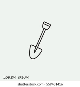 Line icon- shovel