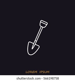Line icon- shovel