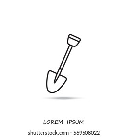 Line icon- shovel