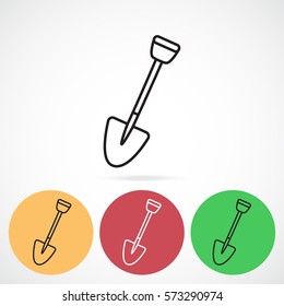 Line icon- shovel