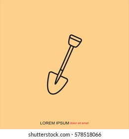 Line icon- shovel