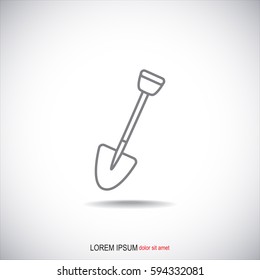 Line icon- shovel