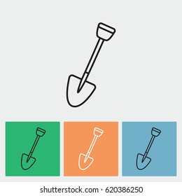 Line icon- shovel