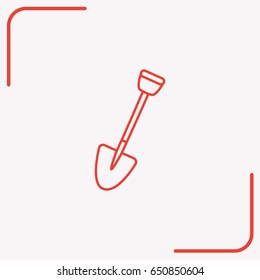 Line icon- shovel