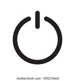 Line icon shut down. Vector illustration.
