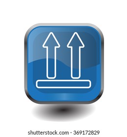 line icon of Side Up sign, symbol