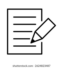 Line icon of signing a contract