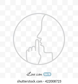 Line icon-  silence