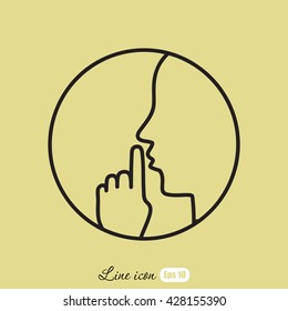 Line icon-  silence