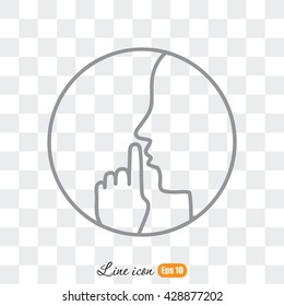 Line icon-  silence