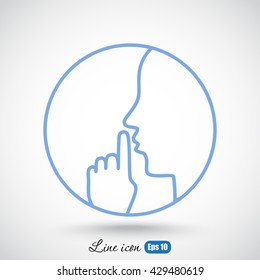Line icon-  silence