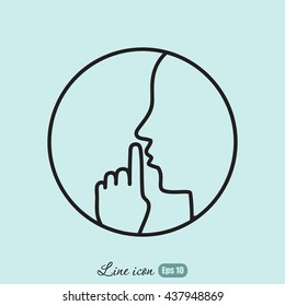 Line icon-  silence