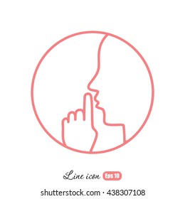 Line icon-  silence