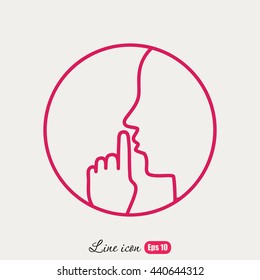 Line icon-  silence