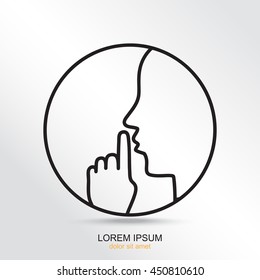 Line icon-  silence