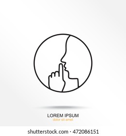 Line icon-  silence
