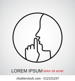 Line icon-  silence