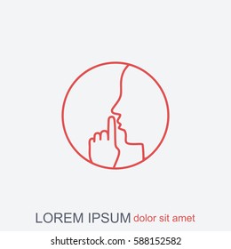 Line icon-  silence