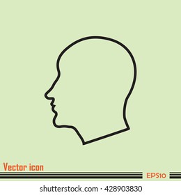 Line icon- silhouette of a man