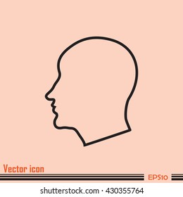 Line icon- silhouette of a man