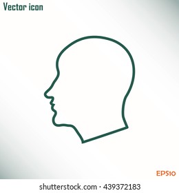 Line icon- silhouette of a man