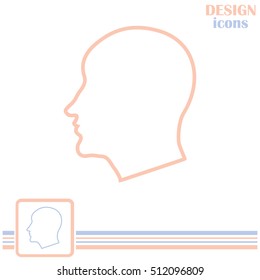 Line icon- silhouette of a man