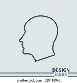 Line icon- silhouette of a man