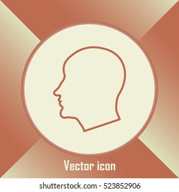 Line icon- silhouette of a man