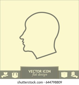 Line icon- silhouette of a man