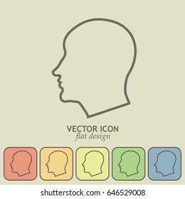 Line icon- silhouette of a man