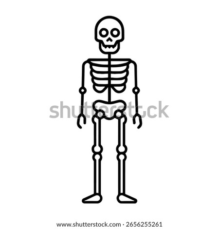 line icon Skeleton full vector on white background
Vector line icon on white background