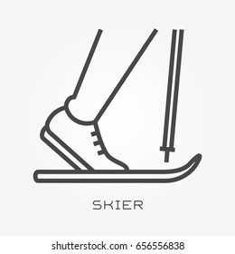 Line icon skier