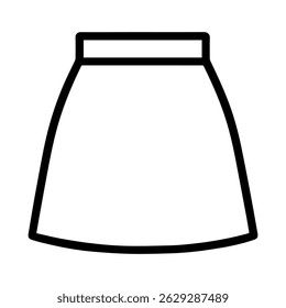 line icon skirt on white background vector
Vector icon clothes and shoes