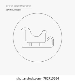 Line Icon Sleigh