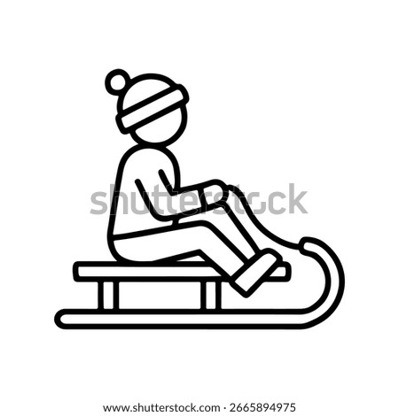 Line icon sleigh ride vector on white background
Vector line icon on white background