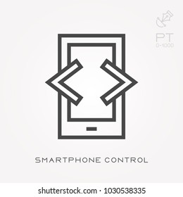 Line icon smartphone control